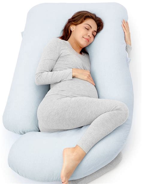 Pregnancy Pillows Cooling Cover U-Shaped Full Body Maternity Pillow ...