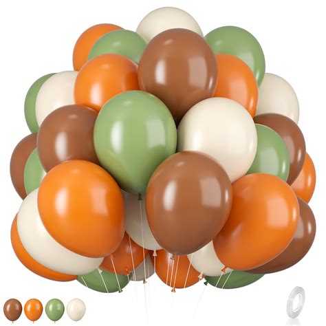 Amazon.com: Sage Green and Orange Balloons, 12 Inch Green Brown Orange ...