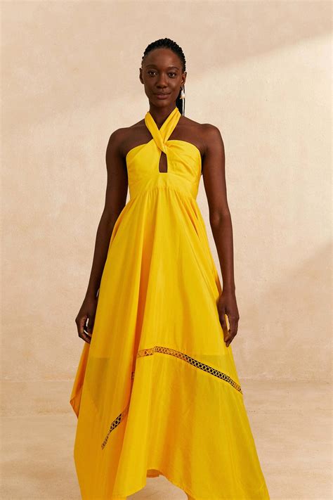 Yellow Sleeveless Maxi Dress – FARM Rio