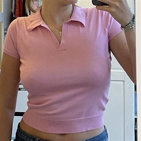 Women's Pink Polo-shirts | Depop