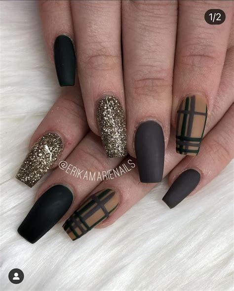 Pin on Love your nails! | Plaid nail art, Plaid nail designs, Fall ...