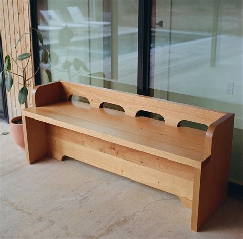 Indoor/Outdoor Lineage Bench in Spanish Cedar by Muhly Studio For Sale ...
