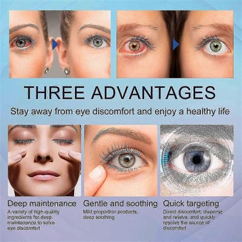 Red Eyes Drops Moisturizing Antibacterial Relief Discomfort Antipruritic Eyes Fatigue Drying ...