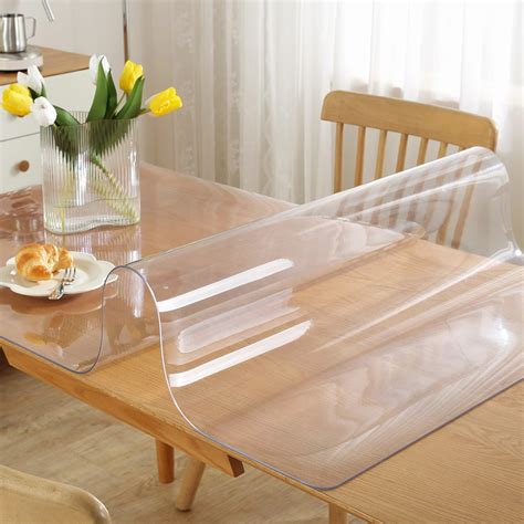 Snapklik.com : Clear Plastic Table Cover Protector 38 X 66 Inch, 1.5mm ...