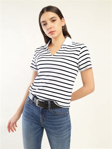 Women's Striped Polo T-Shirt – Levis India Store