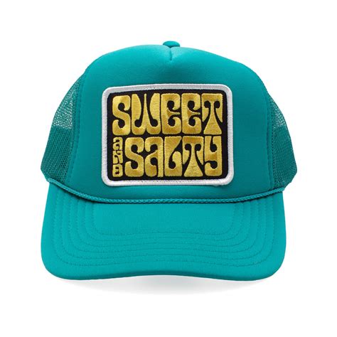 Sweet and Salty - Metallic Embroidered Patch Trucker Hat - Jade– Riviera Supply Co.