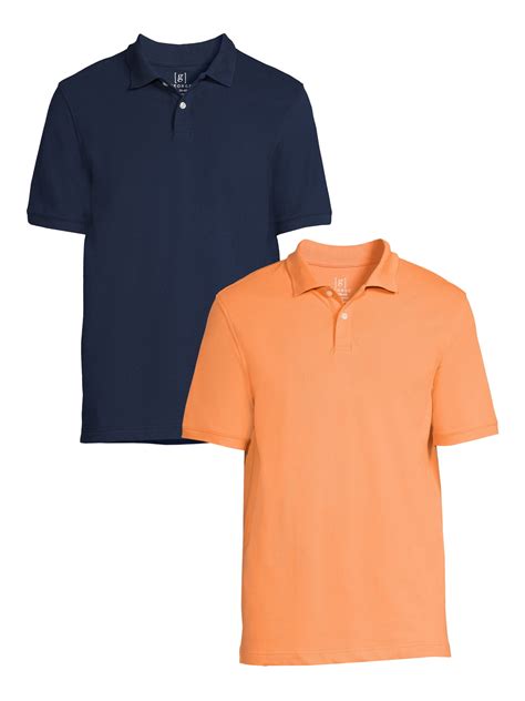George Men's Pique Polo Shirts, 2-Pack - Walmart.com
