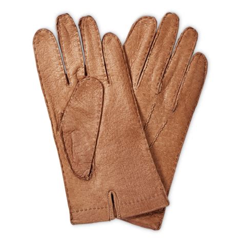 Sovereign Grade Light Brown Peccary Leather Gloves, Unlined ...