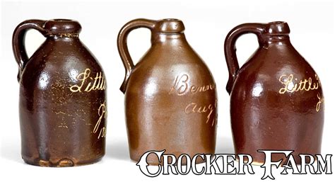 Lot of Three Bennington Little Brown Jugs -- Lot 177 -- October 26 ...