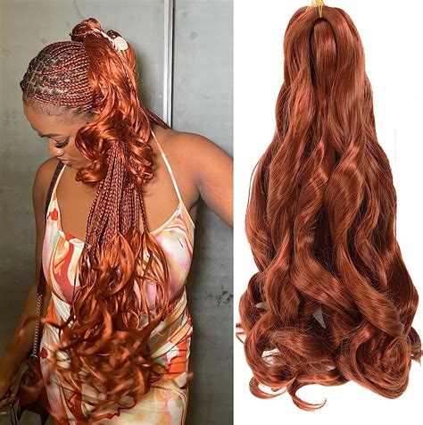 French Curl Silky Braiding Hair Extensions for Knotless Braids 8 Packs ...