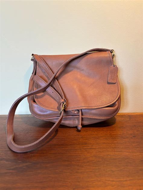 Vintage 1980s Coach Made in USA Brown Leather Saddle Bag - Etsy