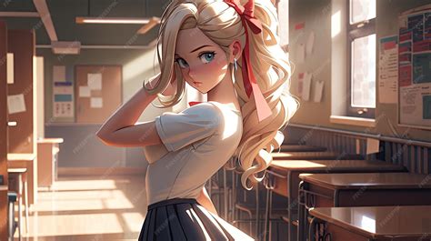 Premium AI Image | From Classroom to Canvas Anime Magic Meets Japanese School Girl in Digital ...