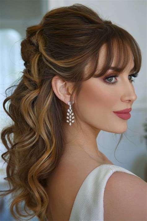 15+ Half Up Half Down Wedding Hair Ideas for 2025 - Kappers Magazine