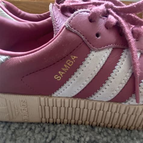 super super cute pink adidas sambas official name is... - Depop