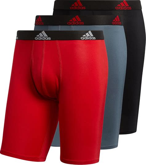 adidas Men's Performance Long Boxer Brief Underwear (3-Pack)