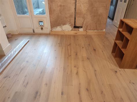 Whitechapel blanched pale brushed and lacquered oak flooring
