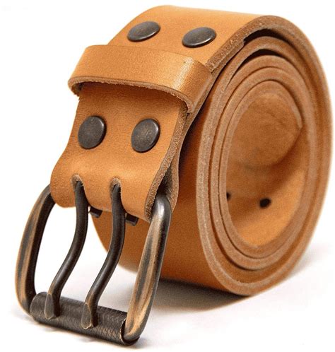 Logical Leather Men's Work Belt - Heavy Duty Genuine Full Grain Leather ...