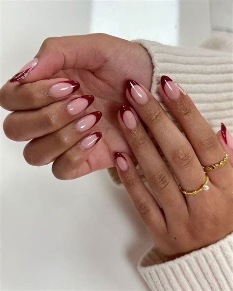Stacey Machin Nail Artist 🐚 on Instagram: "Cherry red French nails🍒 ...