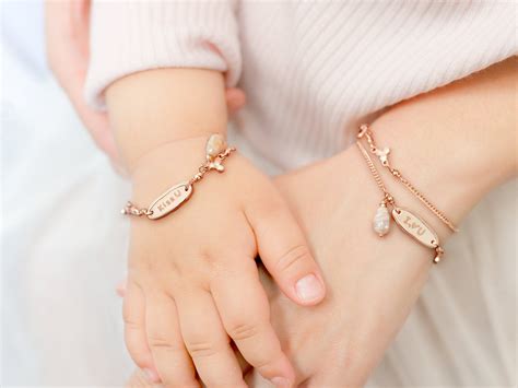 Mother Daughter Bracelet Rose Gold Happiness You & Me Personalized ...
