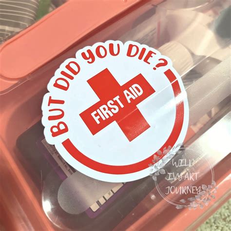 But Did You Die OR Boo Boo Box Vinyl Decal First Aid Box Label - Etsy