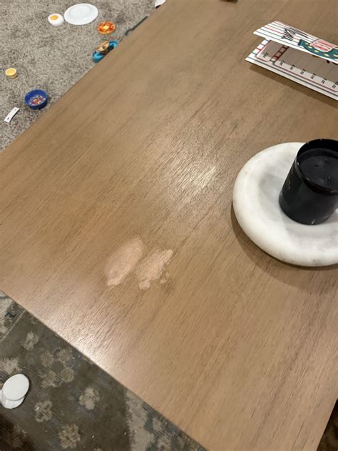 HELP! Acetone stain on new wood coffee table | Scrolller