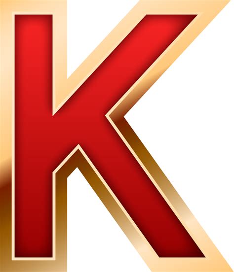3D Elegant Red Alphabet Letter K 36156010 PNG
