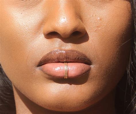 White Gold Fake Lip Ring at Veronica Green blog