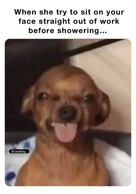 When she try to sit on your face straight out of work before showering ...