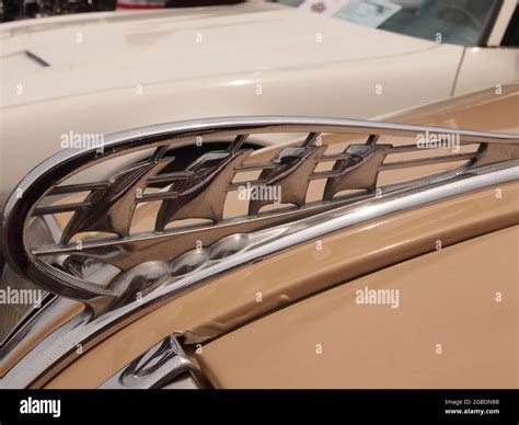 Classic car details seen at a recent New Jersey car show. Details are ...