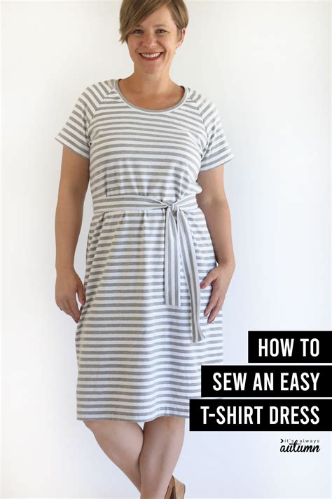 How to Sew a T-Shirt Dress - It's Always Autumn