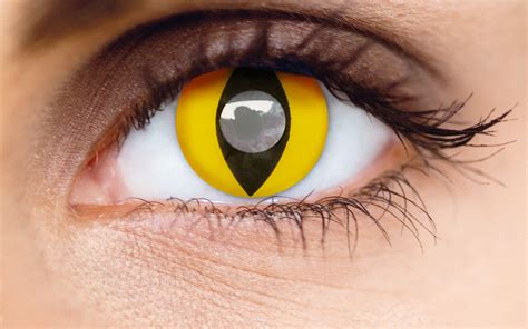 Yellow Cat Eye Contact Lenses - Order Yellow Cat Eye Contacts Online