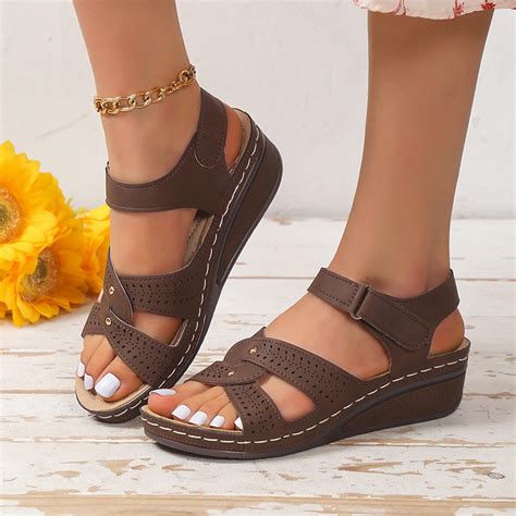 symoid Women's Footbed Thong Sandals- Wide Width Band Footbed Platform ...