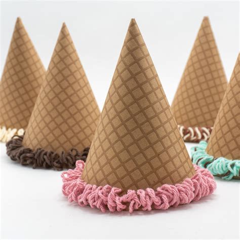 Ice Cream Cone Party Hats - Handmade - Made By Adrienne
