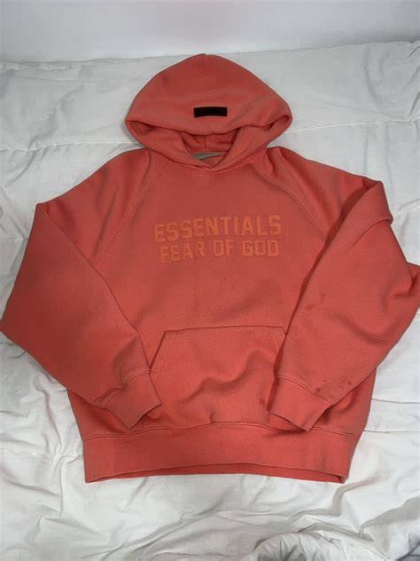 Essentials Essentials Fear Of God Coral Hoodie | Grailed