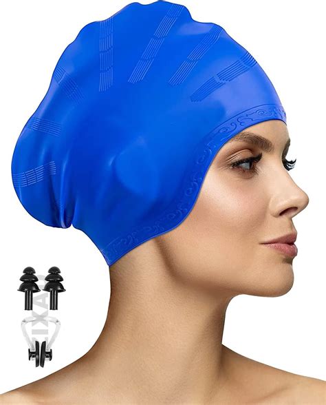 Buy KHAMOSH TRADERS™ Latest Waterproof Silicone Swim Cap Long Hair ...
