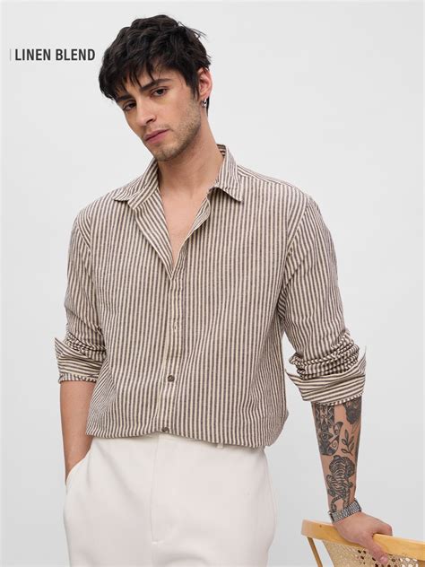 Buy TSS Originals: Cannoli Cream Men Linen Shirts Online