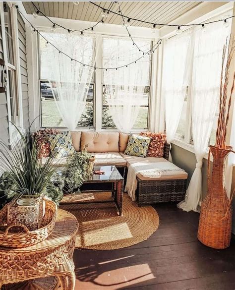 Small Sunroom Decorating Ideas with Boho Cottage Decor