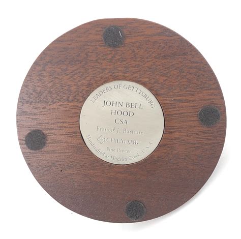 Lot - FRANCES J. BARNUM JOHN BELL HOOD CSA PEWTER SCULPTURE