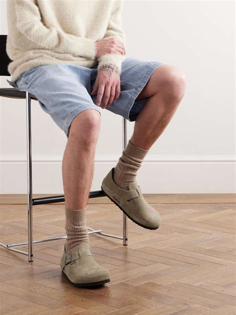 BIRKENSTOCK London Suede Clogs for Men | MR PORTER