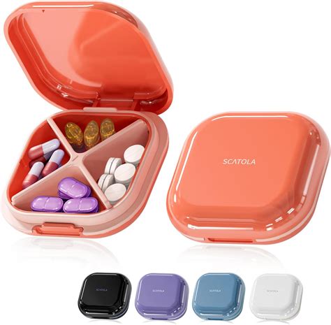 Amazon.com: Fateinn Small Pill Case, Pill Box, Travel Pill Container ...