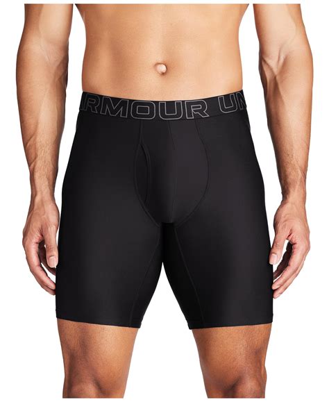 Under Armour Men's Multi-Pack Performance Tech Long-Leg Boxer Brief, 9" Inseam, All-Day Comfort ...