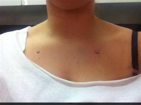 Collarbone piercings | Piercings, Piercing tattoo, Belly button rings