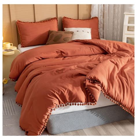 Queen Comforter Set - Comforter Queen Size Sets with Pom Fringe, Soft ...