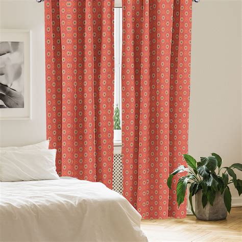 East Urban Home Tribal 4-Panel Curtains, Spanish Traditional Ethnic ...