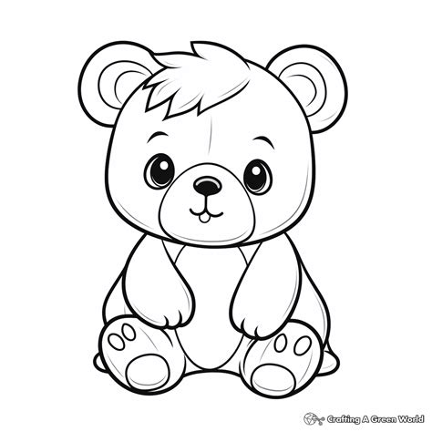 Coloring Pages Of Teddy Bears With Hearts
