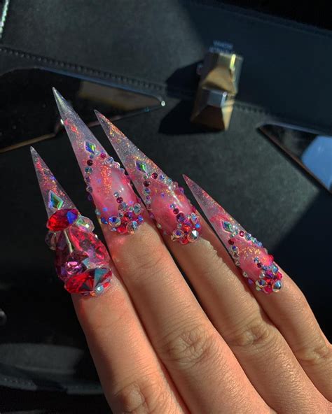 Cardi B Nails - CARDI B Inspired Acrylic Nails | Extra Long Nail ...