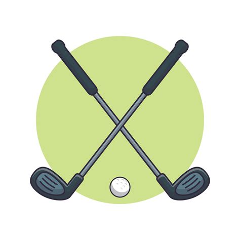 Golf stick and ball cartoon vector illustration. 26785967 Vector Art at ...