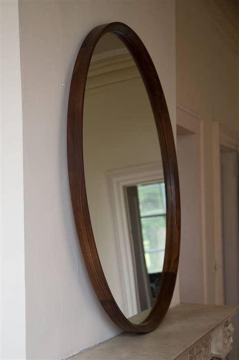 Wood Rectangular Plane Floor Mirror in Walnut by Fort Standard For Sale ...