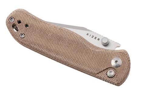 Kizer Vanguard Drop Bear 2, V3619-2CC1 Satin Nitro-V, Brown Micarta ...