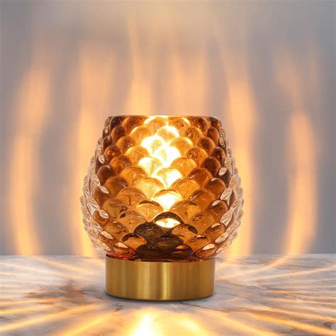 Cycodo Small Battery Operated Lamp with Timer,Cordless Glass Battery ...